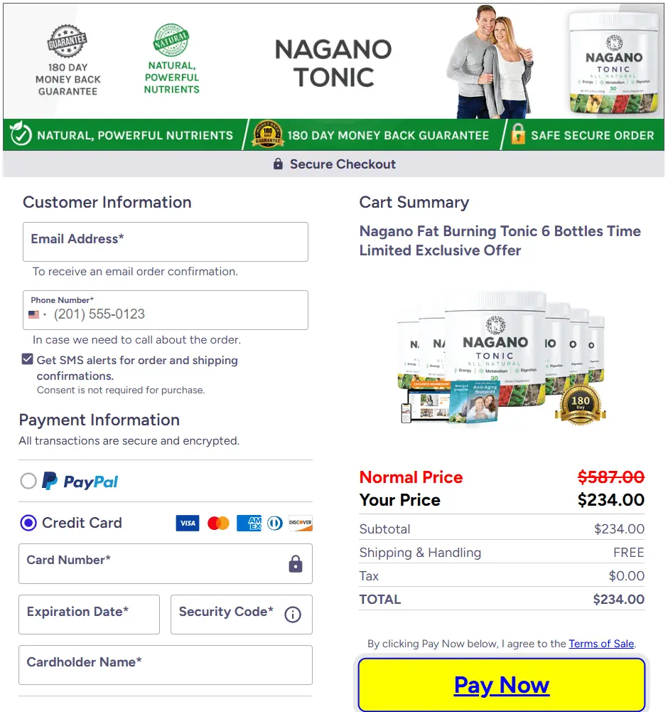 nagano tonic price